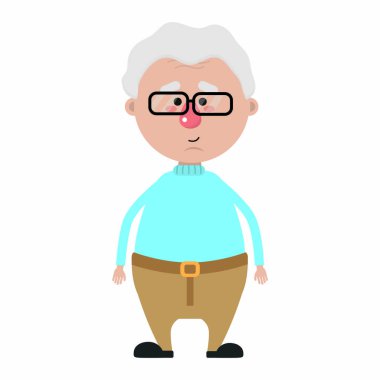 Büyükbaba çizgi film tasarımı