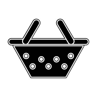 sepet tasarımı vektör çizim satın almak için alışveriş siluet ticaret