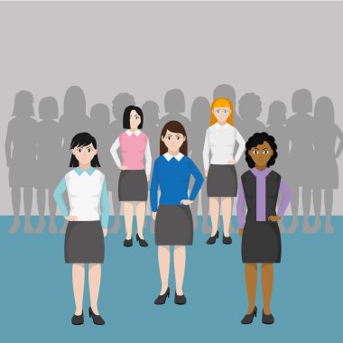 Çeşitlilik insanlar ve çok ırklı Tema vektör çizim avatar kadınlar