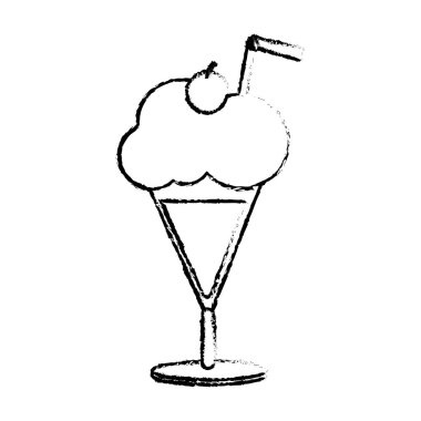 Dondurma ve tatlı tatlı gıda Tema izole tasarım vektör çizim