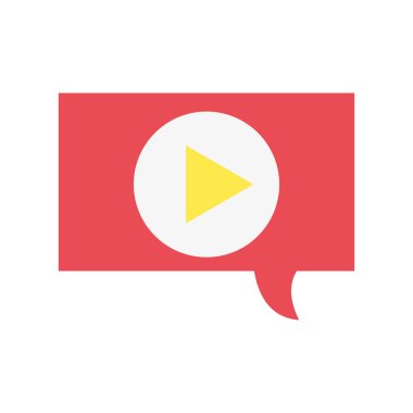 renkli sohbet bubble oyun video mesajı vektör çizim