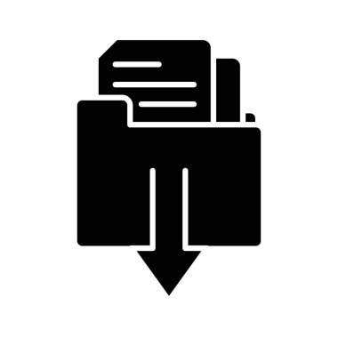 siluet dosya klasör belgeler bilgi vektör çizim İndiriyor