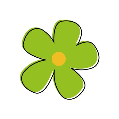 İzole çiçek tasarım