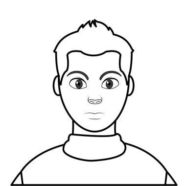 satır kullanıcı adam saç tasarım ve gömlek vektör çizim ile