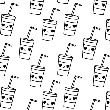 İçki içecek ve cola Tema izole tasarım vektör çizim soda arka plan