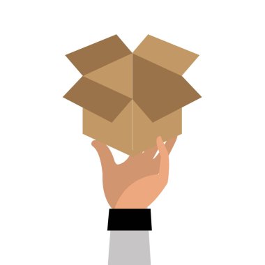 Teslimat nakliye ve lojistik Tema izole tasarım vektör çizim kutusu