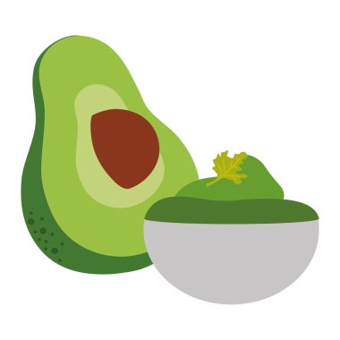 İzole avokado tasarım