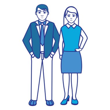 renk insanlar şık kıyafetler ve saç modeli tasarlamak vektör