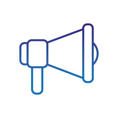 satır hoparlör megafon iletişim sesli mesaj vektör çizim bozulmuş