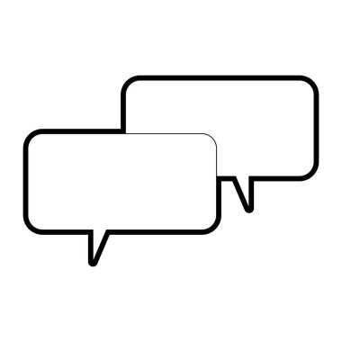 Anahat grafik sohbet kabarcıklar metin iletisi vektör çizim