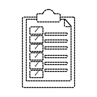 Kontrol listesi ofis kağıt ve form Tema izole tasarım vektör çizim