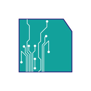 İşlemci aygıtı becerikli alet ve teknoloji Tema izole tasarım vektör çizim
