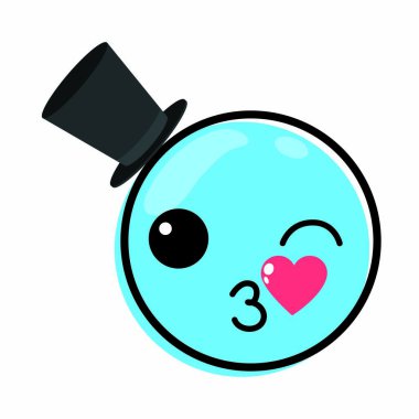 İzole öpücük ifade tasarım