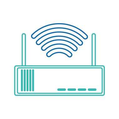 WiFi internet teknoloji ve iletişim Tema izole tasarım vektör çizim