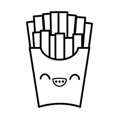 İzole patates kızartması tasarım