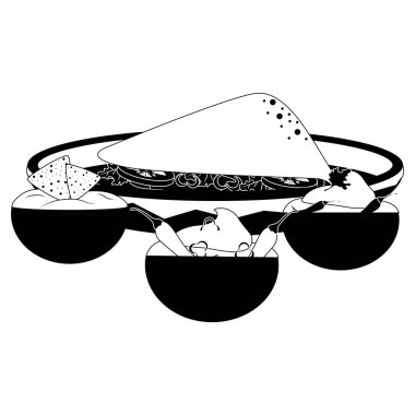 İzole quesadilla tasarım