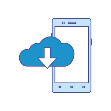 Smartphone aygıt becerikli alet ve teknoloji Tema izole tasarım vektör çizim