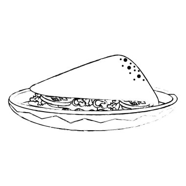 İzole quesadilla tasarım