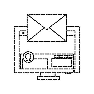 Bilgisayar aygıtı becerikli alet ve teknoloji Tema izole tasarım vektör çizim