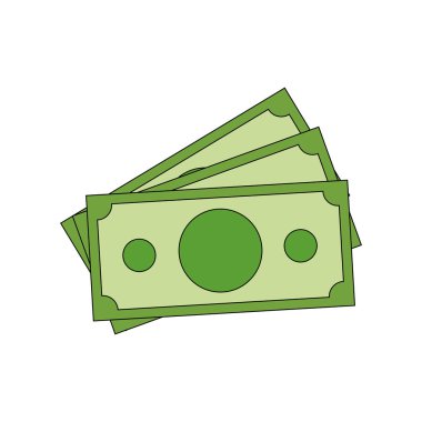 Para Finans ve Ticaret Tema Isolated vektör çizim tasarım