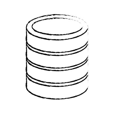 Veri Merkezi barındırma web ve Tema izole tasarım vektör çizim temel