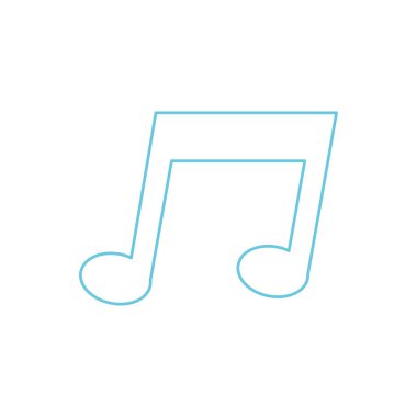 Müzik Not Ses pentagram ve müzikal Tema izole tasarım vektör çizim