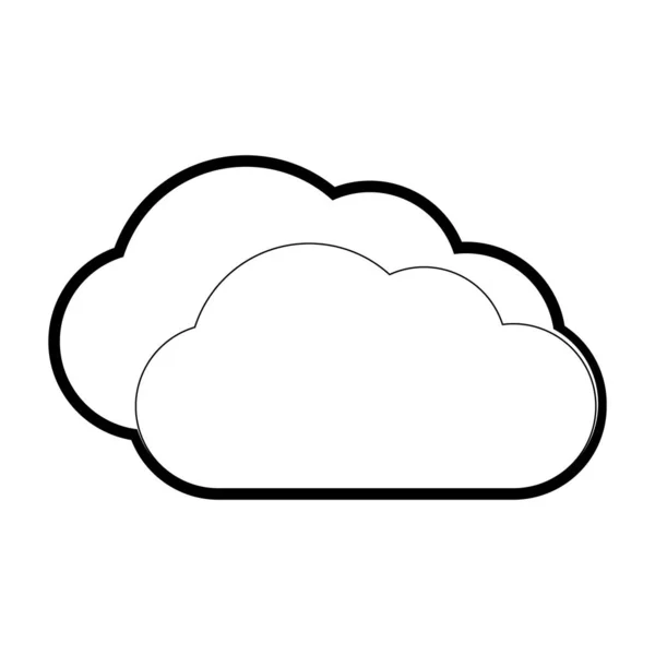 Хмара Погоди Небо Природа Тема Ізольований Дизайн Векторні Ілюстрації — стоковий вектор