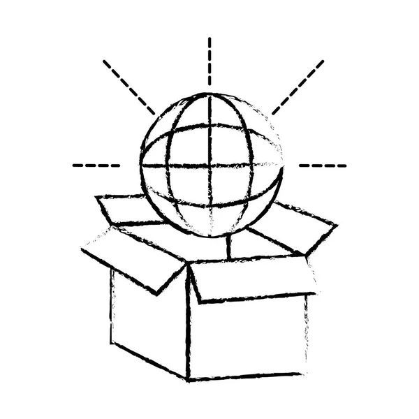 Projekt pudełko na białym tle — Wektor stockowy