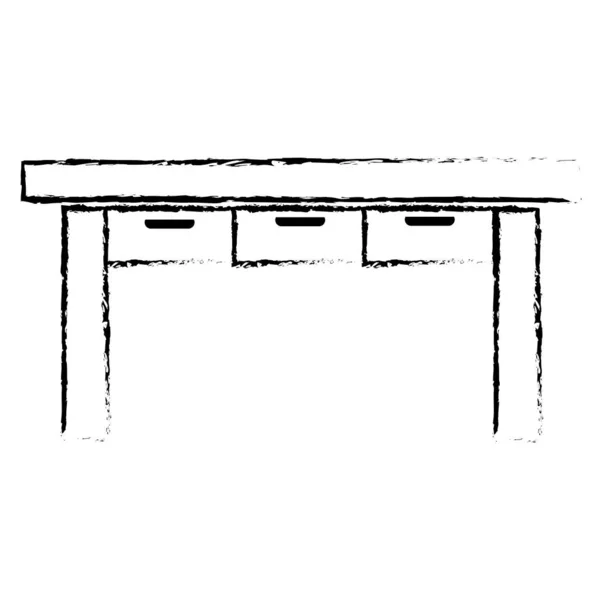 Design isolato della scrivania — Vettoriale Stock