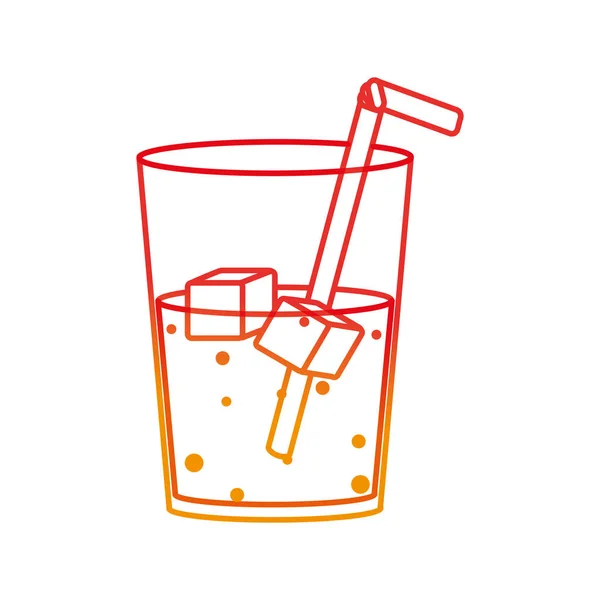 Vaso Bebida Bebida Restaurante Tema Diseño Aislado Ilustración Vectorial — Vector de stock