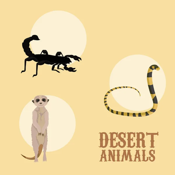 Мультфільм тварин пустелі — стоковий вектор