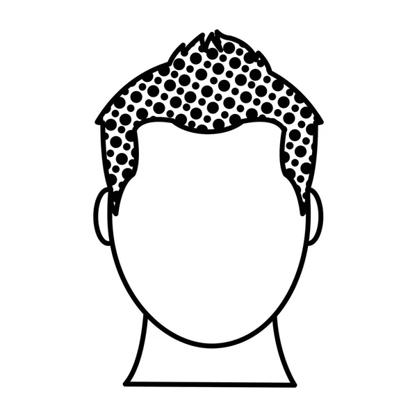 Remplissage Texture Avatar Homme Avec Illustration Vectorielle Design Sans Visage — Image vectorielle