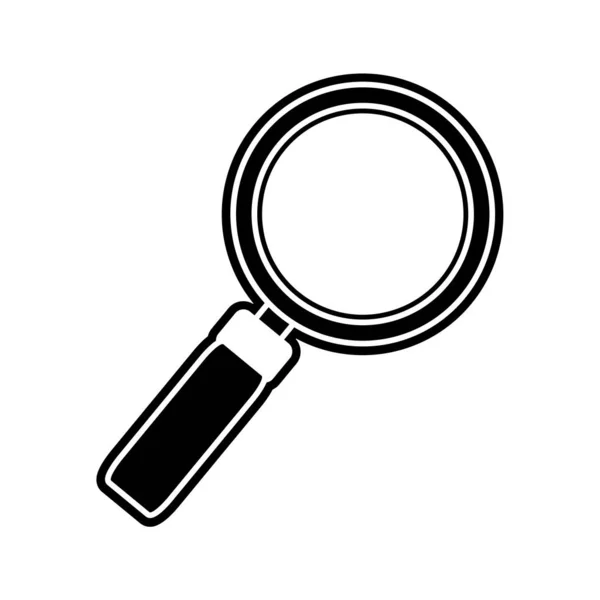 Silhouette Magnifying Glass Tool Search Symbol Vector Illustration — Stock Vector