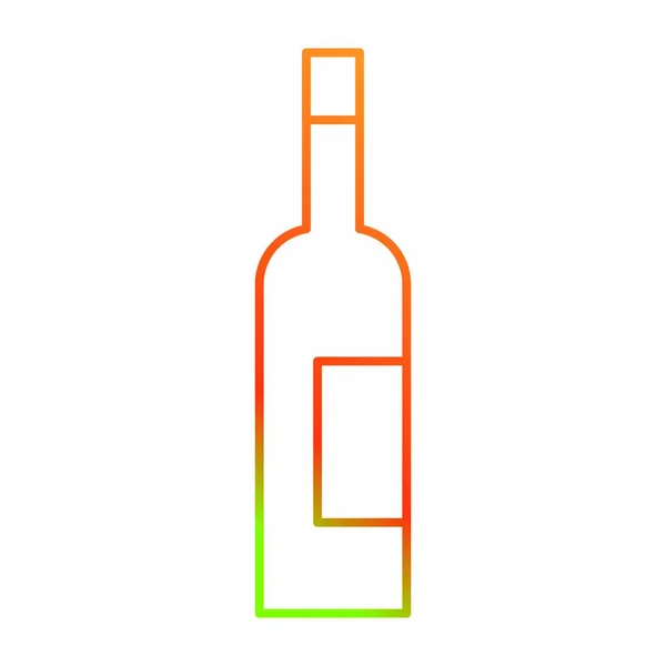 Projekt na białym tle butelki wina — Wektor stockowy