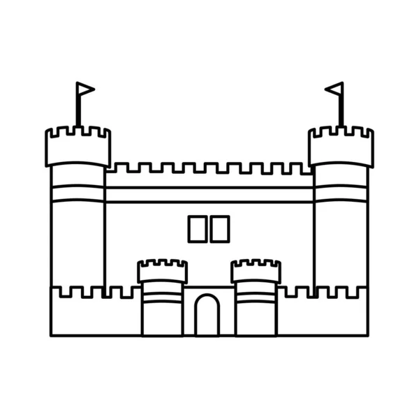 Design del castello isolato — Vettoriale Stock