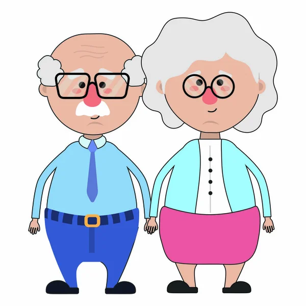 Abuelos diseño de dibujos animados — Vector de stock