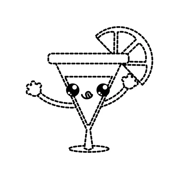 Cocktail Bevande Alcoliche Tema Vetro Design Isolato Illustrazione Vettoriale — Vettoriale Stock