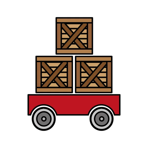 Κουτί Παράδοση Ναυτιλίας Και Logistics Απομονωμένες Σχεδιασμός Θέμα Εικονογράφηση Διάνυσμα — Διανυσματικό Αρχείο
