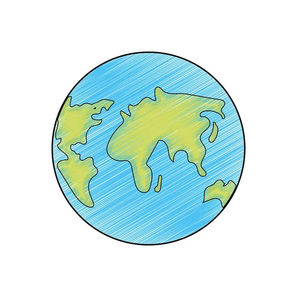 Conception de planète isolée — Image vectorielle