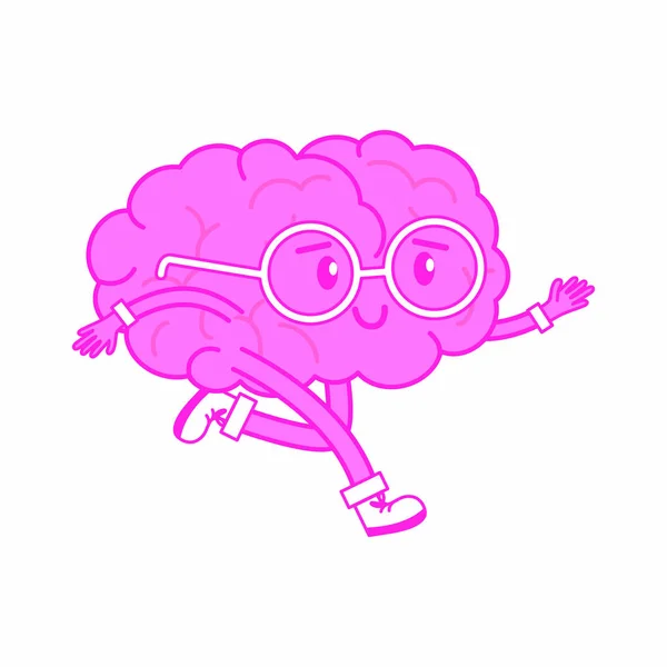 Desenho de desenho animado do cérebro —  Vetores de Stock