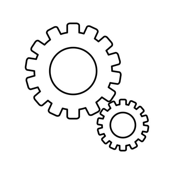 Engrenage Roue Dentée Cercle Thème Machine Conception Isolée Illustration Vectorielle — Image vectorielle