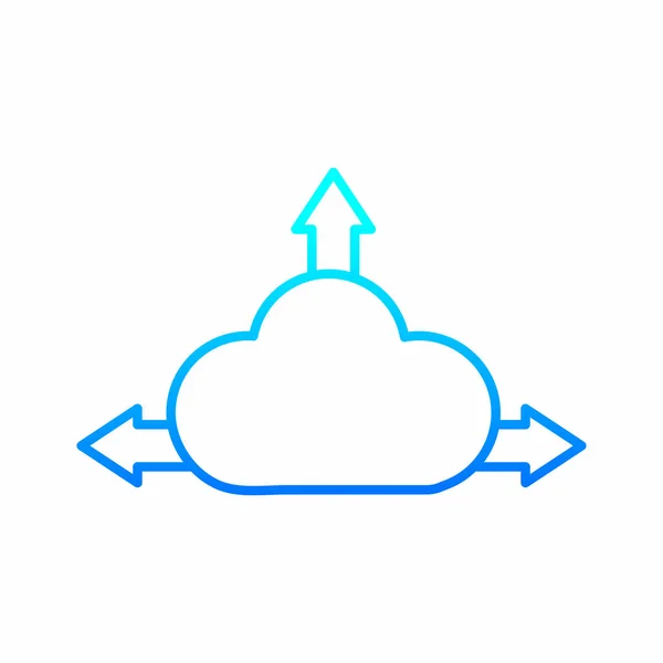 Diseño de computación en nube — Vector de stock