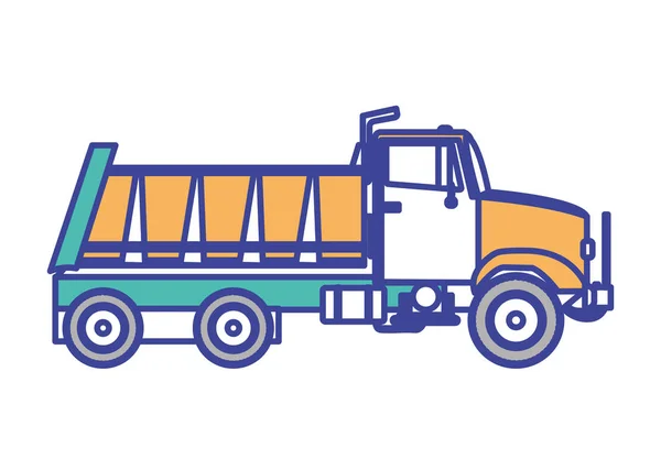 Camión Del Vehículo Transporte Tema Viaje Diseño Aislado Ilustración Vectorial — Archivo Imágenes Vectoriales