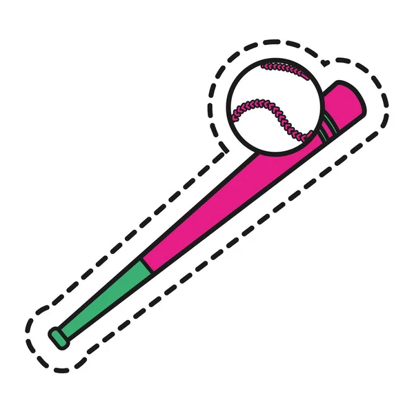 बेसबॉल बल्लेबाजी डिजाइन — स्टॉक वेक्टर