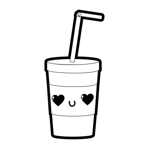 Soda Bebida Cola Tema Diseño Aislado Ilustración Vectorial — Vector de stock