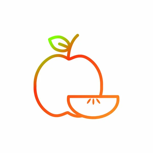 Isolerade apple design — Stock vektor