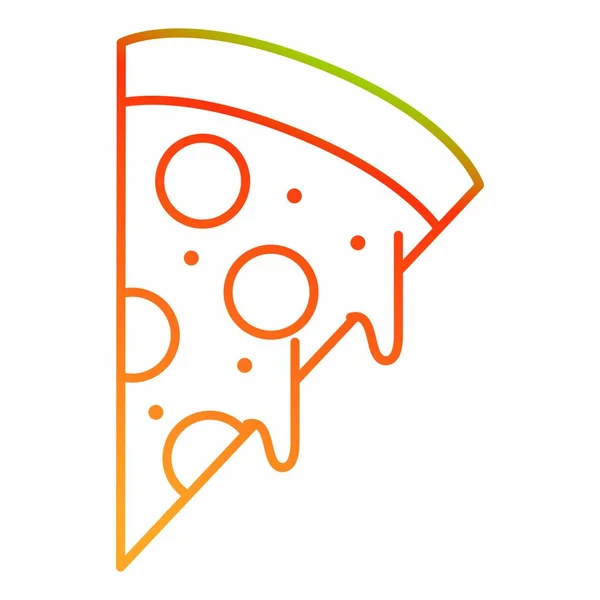 Conception de pizza isolée — Image vectorielle