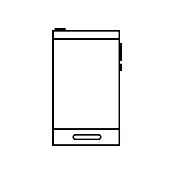 Linie Kommunikation Smartphone Technologie Objekt Symbol Vektor Illustration — Stockvektor