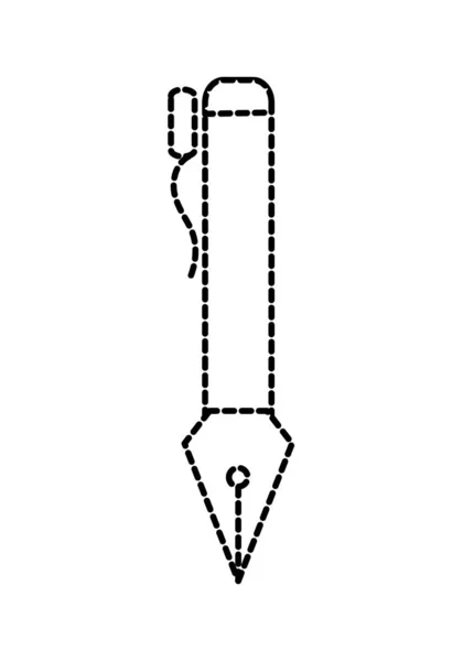 Pluma Punteada Pluma Herramienta Negocio Para Escribir Ilustración Vectorial — Vector de stock