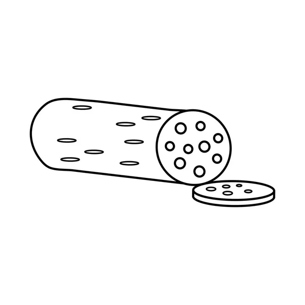 Conception de salami isolé — Image vectorielle